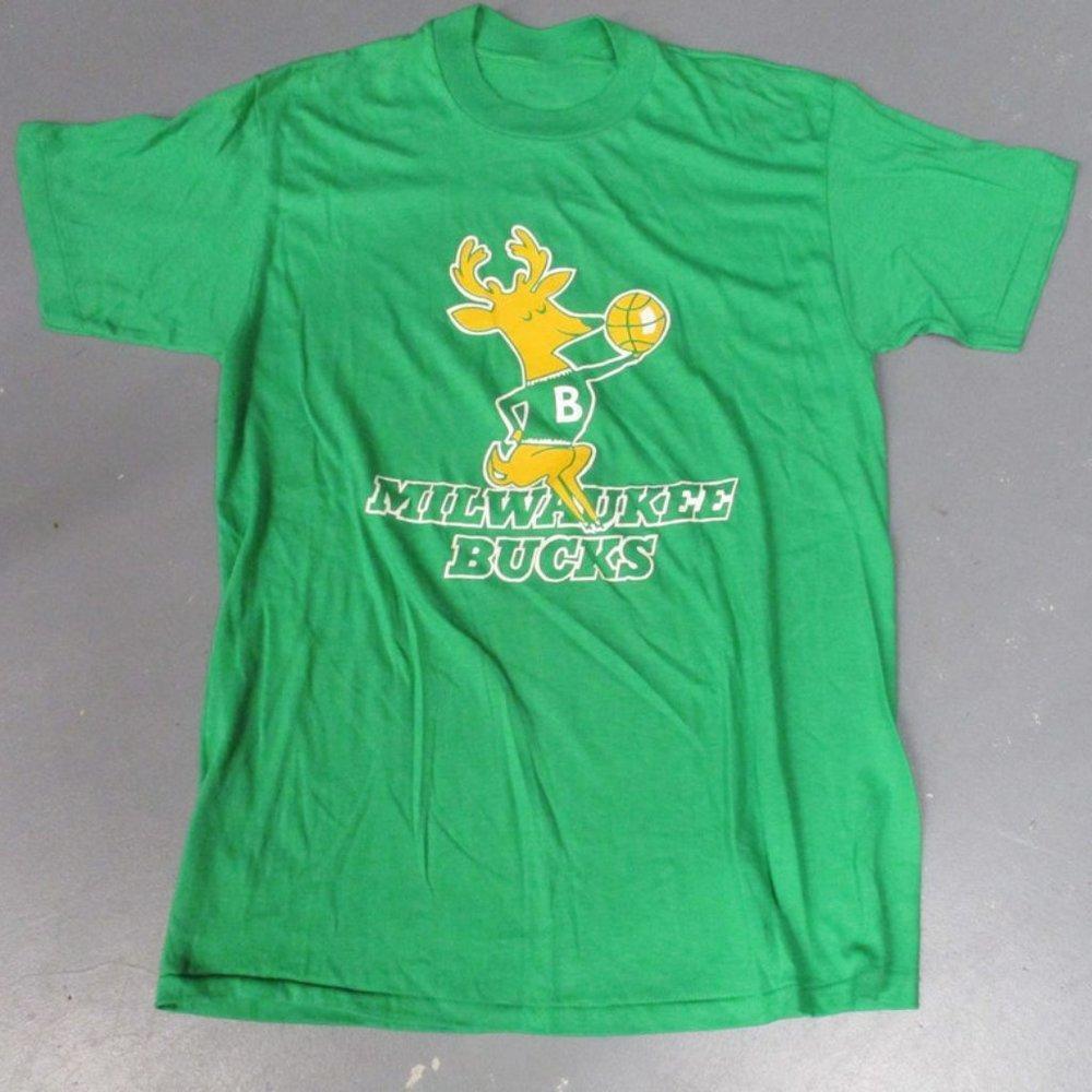 Milwaukee Bucks Basketball T By Stedman The Usa New Old Stock 90S Shirt